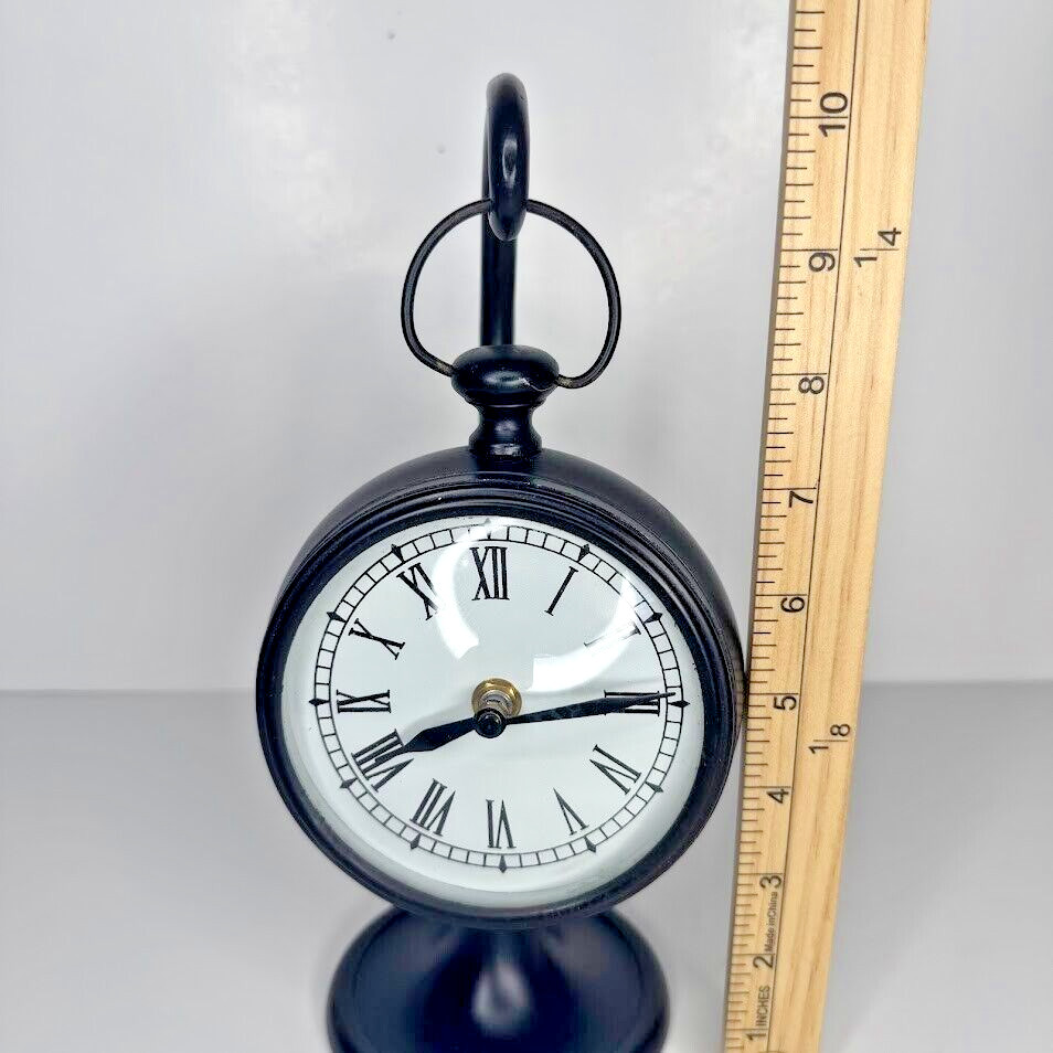 Pottery Barn Pocket Watch Style Hanging Table Clock Bronze