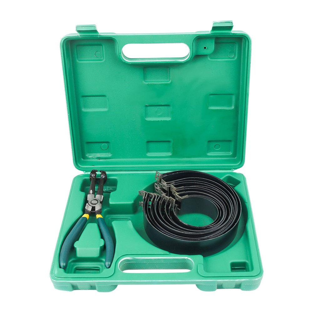 Motorcycle Piston Ring Compressor Cylinder Installer Tool Kit with Plier&14 Band
