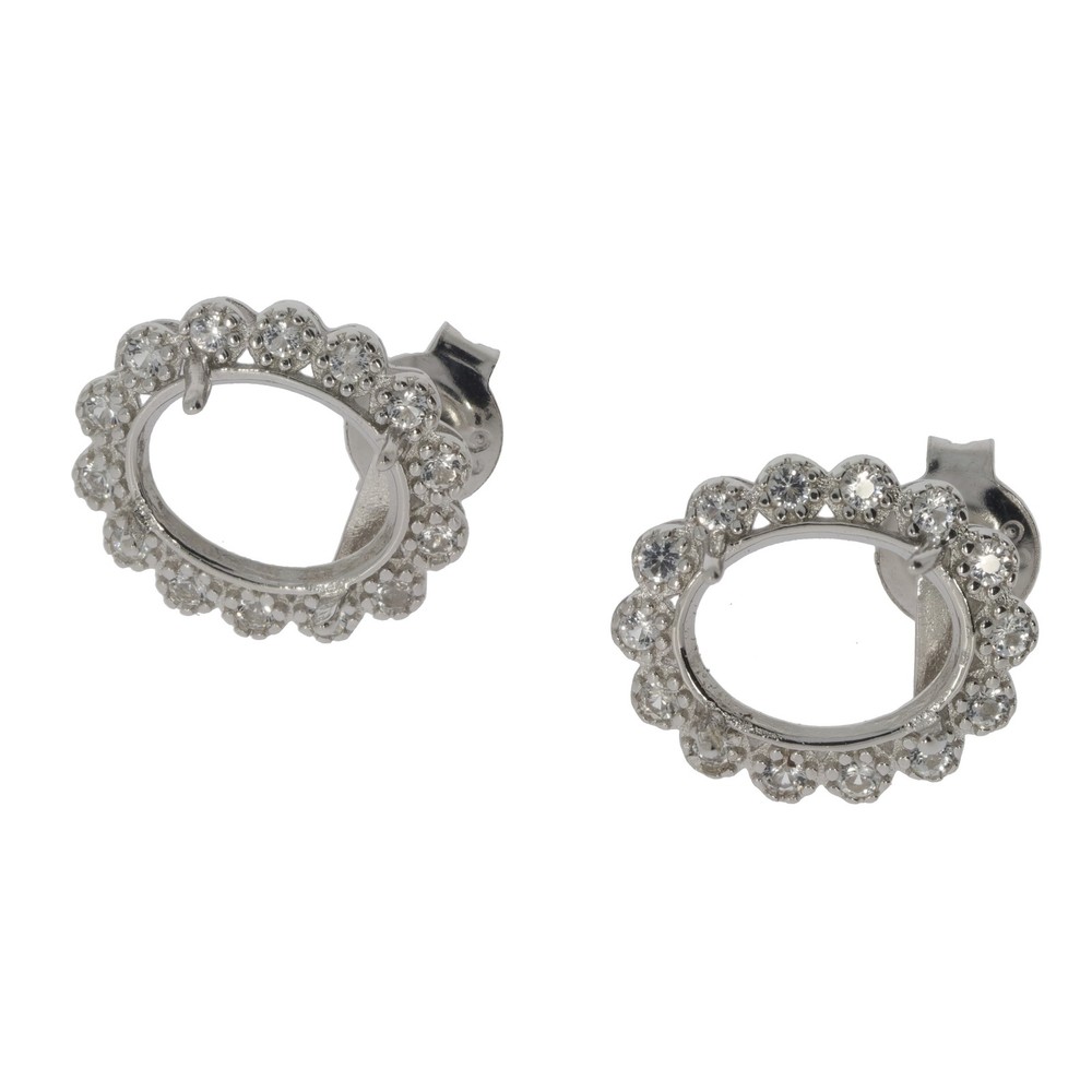 Sterling Silver Semi Mount Earrings Setting Oval OV 9x7mm