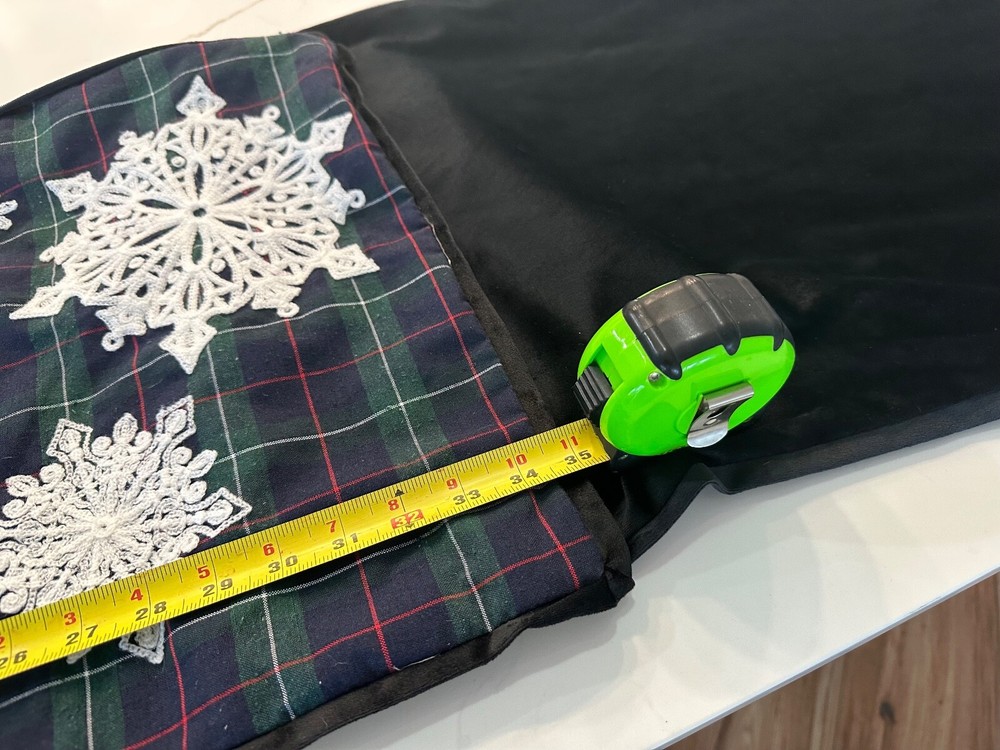 2 Navy and White Snowflake Pillowcases 35x17