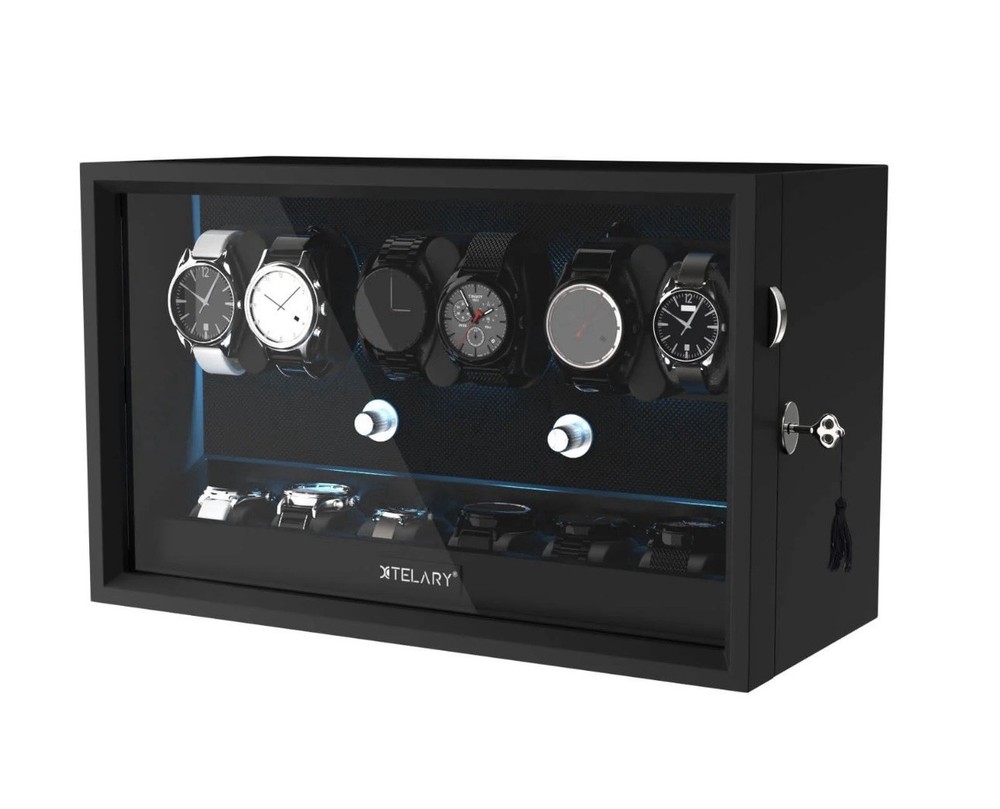 XTELARY 6-Watch Winder, Lockable, 4 Rotations