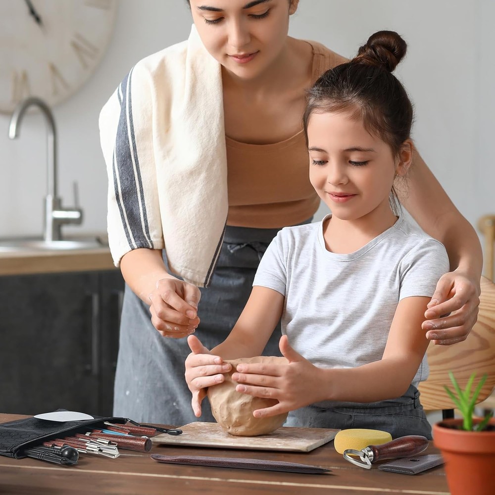 Ceramic Pottery Modeling Tool Kit 23 Piece Clay Sculpting Set