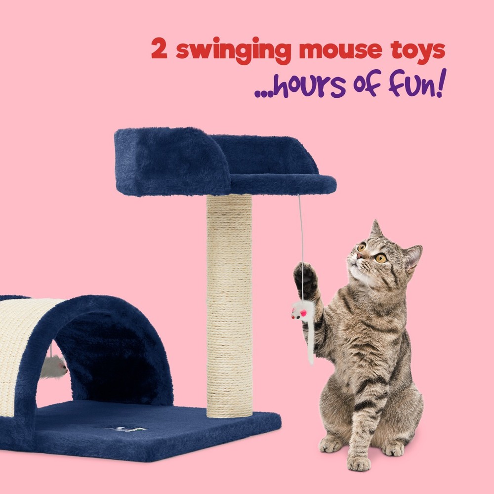 Cat Canopy Kitten Tree Activity Centre Scratch Scratching Post Climbing Toy Bed