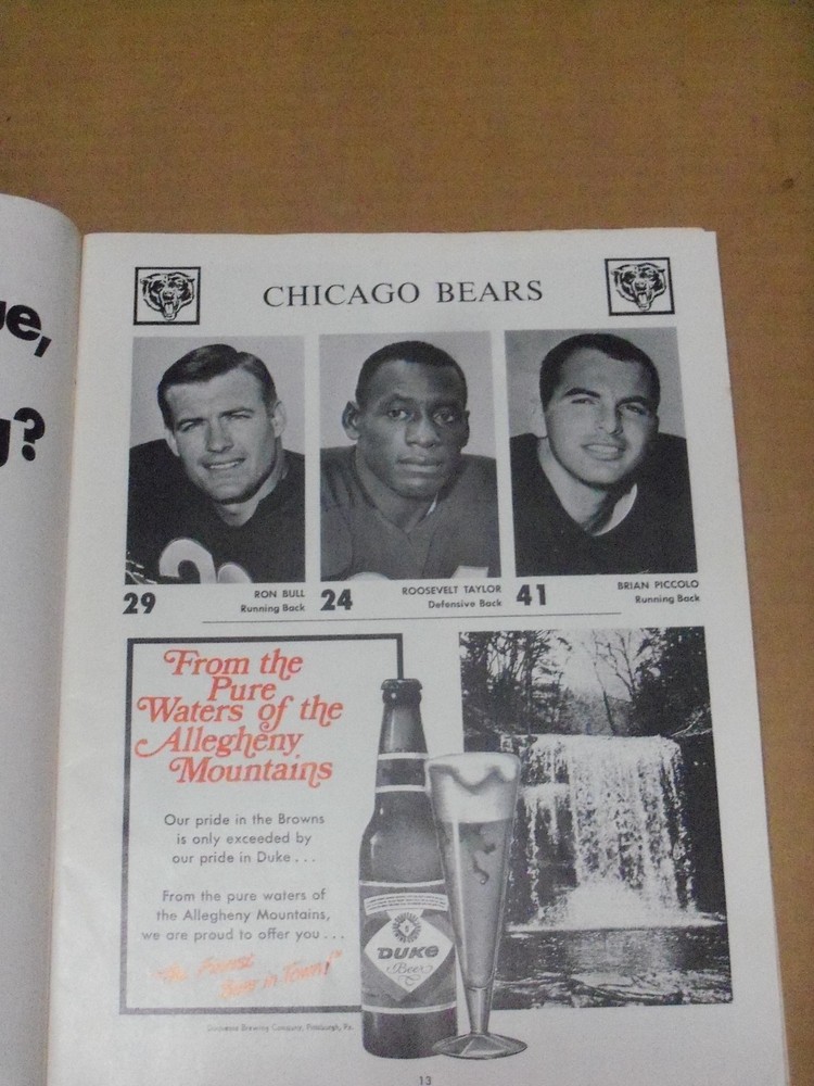 August 30, 1969 Cleveland Browns Doubleheader Program, Packers, Bears, Bills