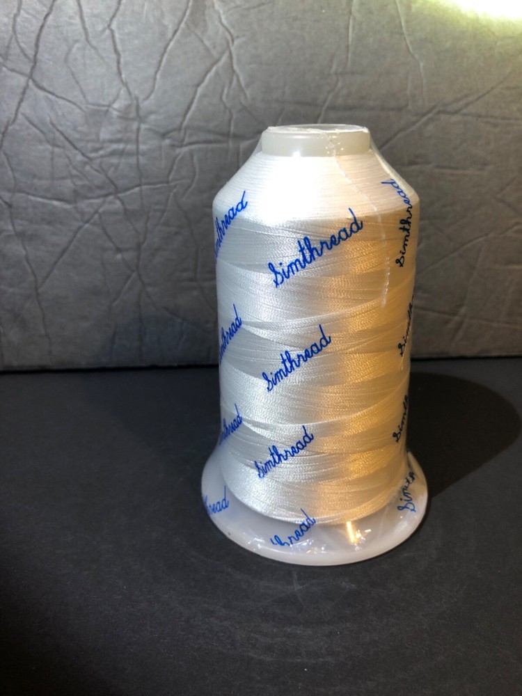 Embroidery Thread 5500 Yards White 001  100% Polyester