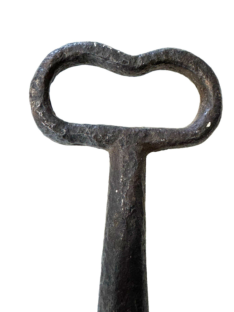 Antique Hand-Forged Solid Iron Skeleton Key 6 3/8” Prison Gate Lock Key Rustic