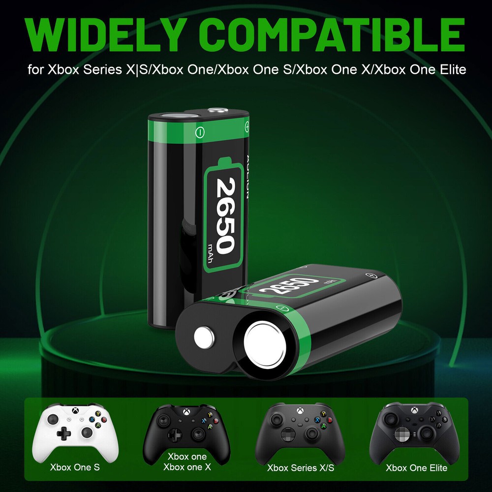 2x for Xbox Series X|S/Xbox One Rechargeable Controller Battery Pack Newest
