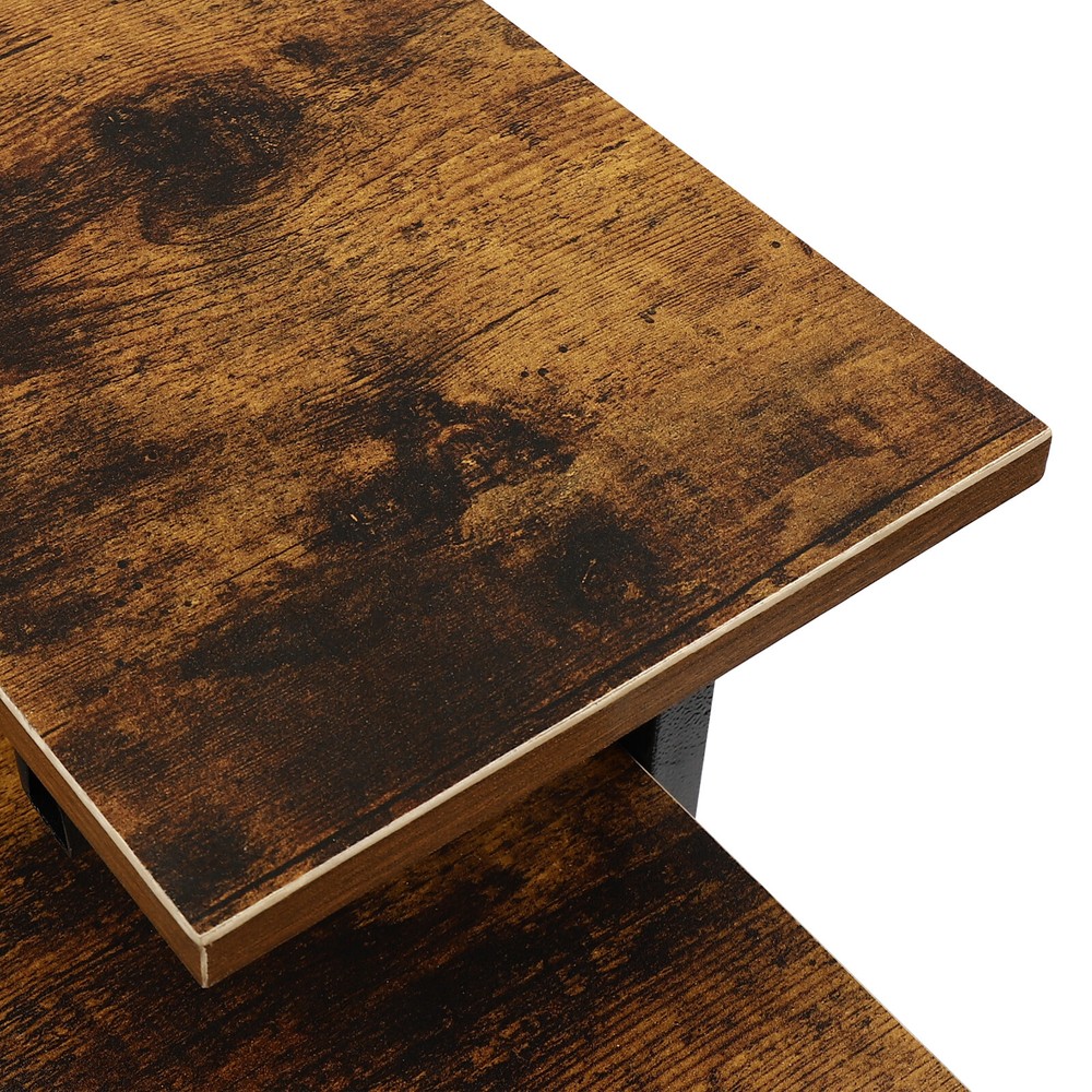 Rolling Laptop Desk Adjustable Height Computer Table Stand up Office Workstation