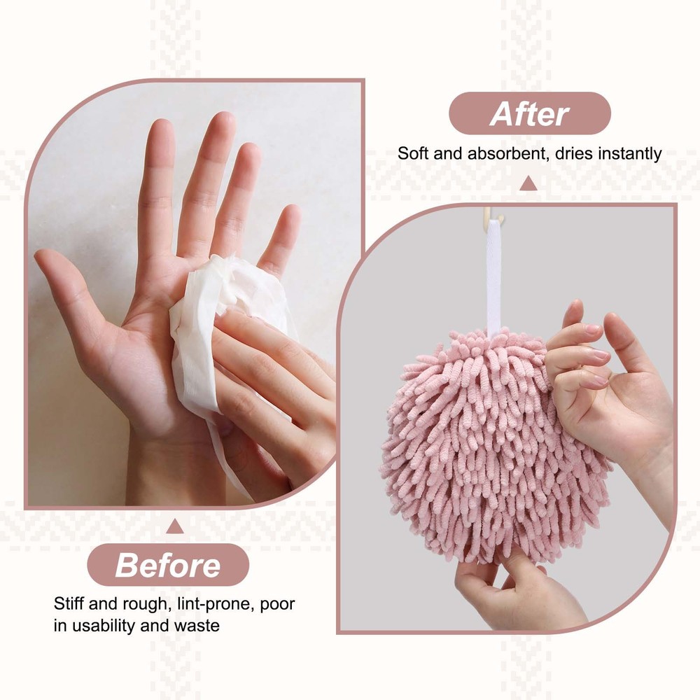 Hairy Ball Hand Towel with Ring, Celestial