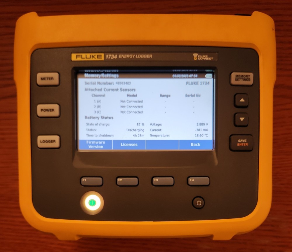 Fluke 1734 Three Phase Electrical Energy Power Logger Analyzer - US Shipping