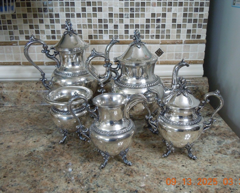 VINTAGE COFFEE AND TEA SET WITH CROWN AND MARKS