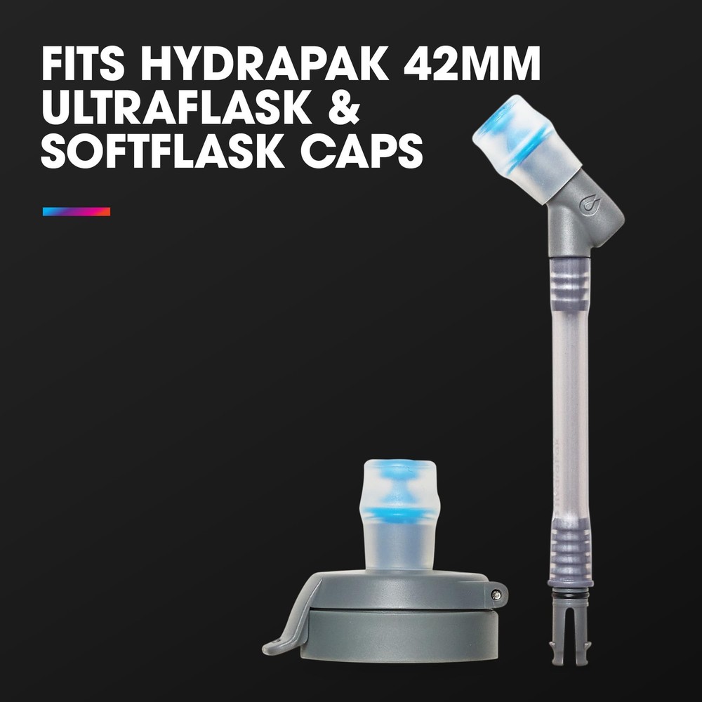 Run Straw Flask Accessory – Fits 42mm Bite Valve Caps, UltraFlasks, SoftFlasks