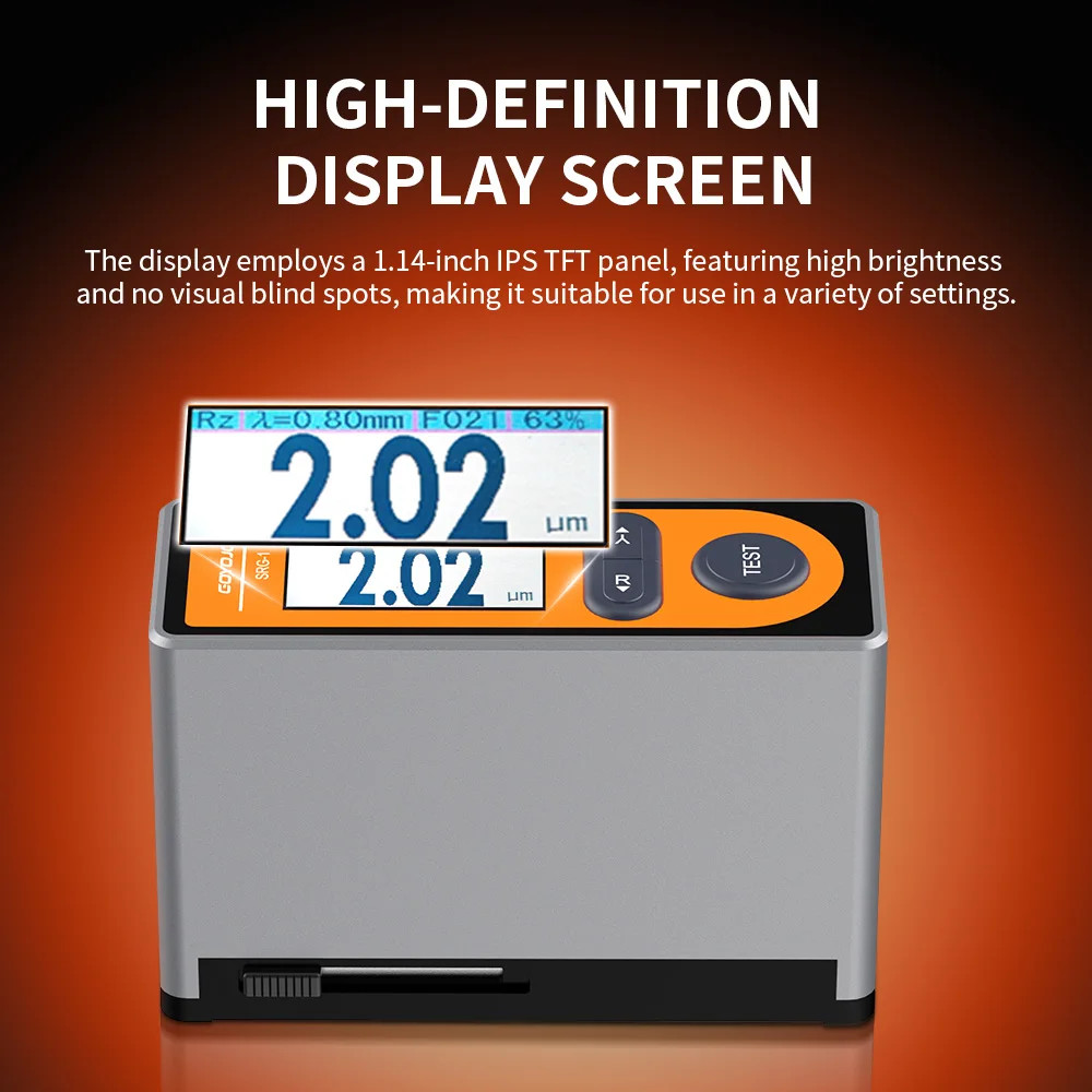 Handheld Digital Surface Roughness Tester Bluetooth Ra Rz Rq Rt Profilometer