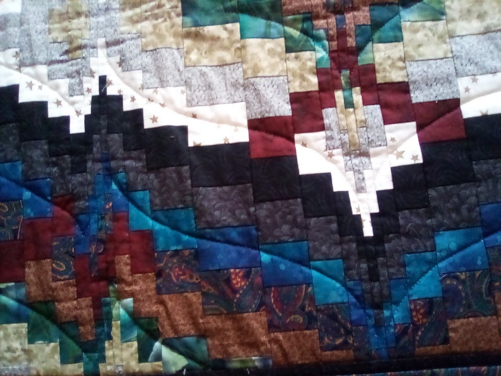 Handmade Bargello Quilted Wall Hanging 38x30