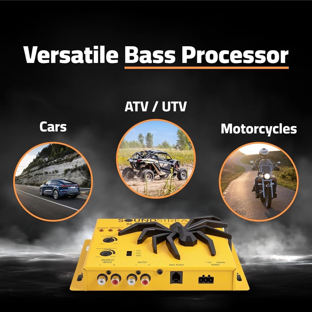 Compact Bass Processor with Dash Mount Control & Balanced Inputs for Car Audio