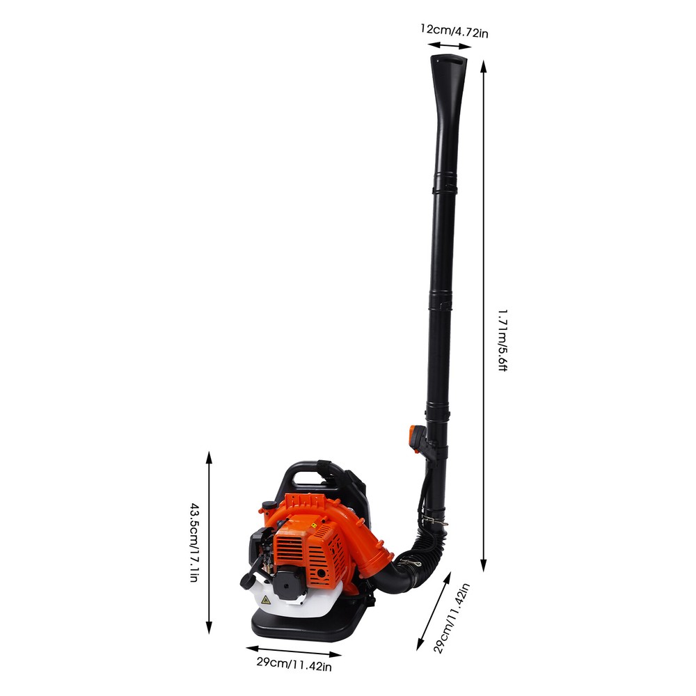 2-Stroke 42.7cc Backpack Leaf Blower Gas Powered Leaf Blower Backpack Blower