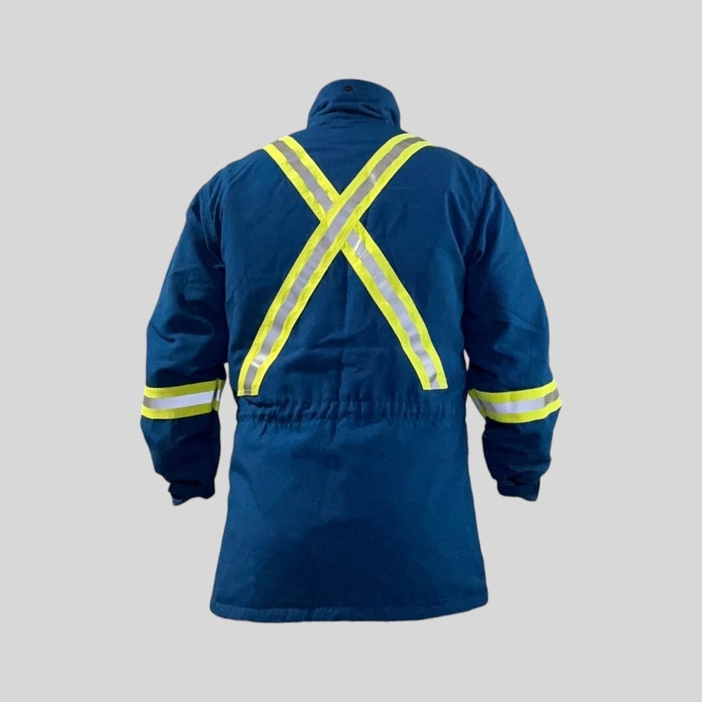 Firewall Flame Resistant Hi Vis Insulated Jacket Blue size Small