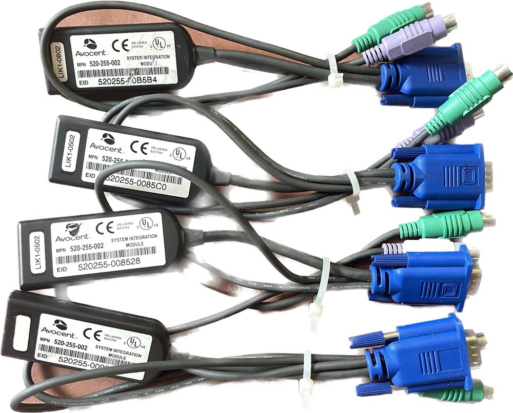 FOUR (4) Avocent 520-255-002 KVM SIM System Integration Module CIM PS/2