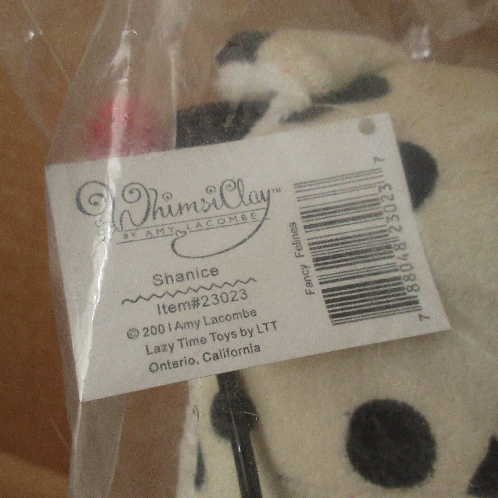 NOS Vtg WhimsiClay Whimsy Clay Amy Lacombe 14" SHANICE Sassy Cat Plush Stuffed