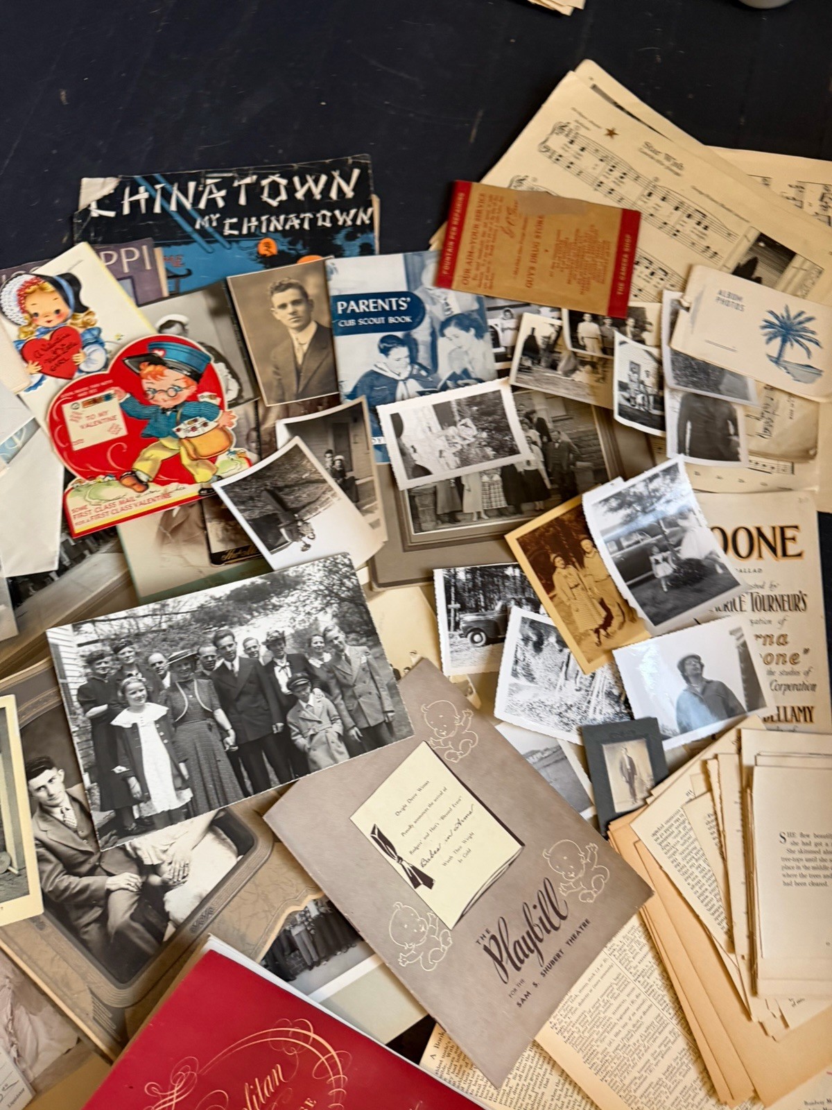 HUGE antique Ephemera Lot Junk Journal Supplies Vintage Paper 7+ Lbs Photo Album