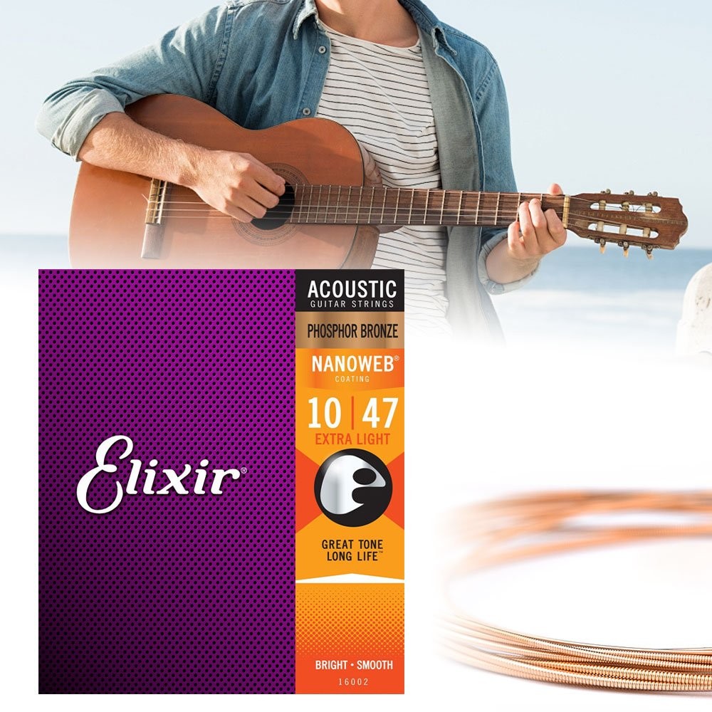4 Sets 6 Strings 16002 Phosphor Bronze LIGHT Guitar Strings 10-47