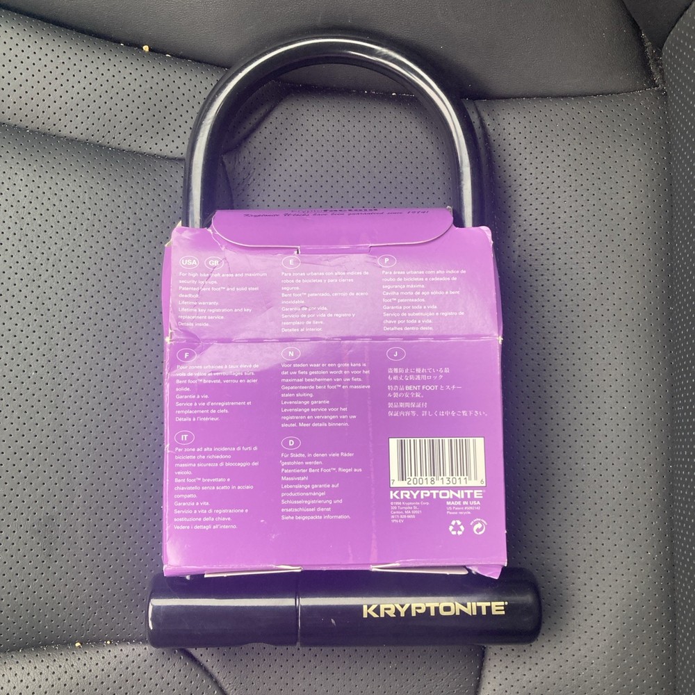 Kryptonite Evolution 2000 Bike Lock - 4" x 9" ...2 Keys...