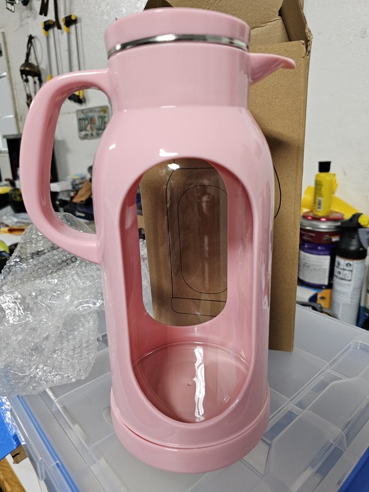 Delove Pink Glass Pitcher