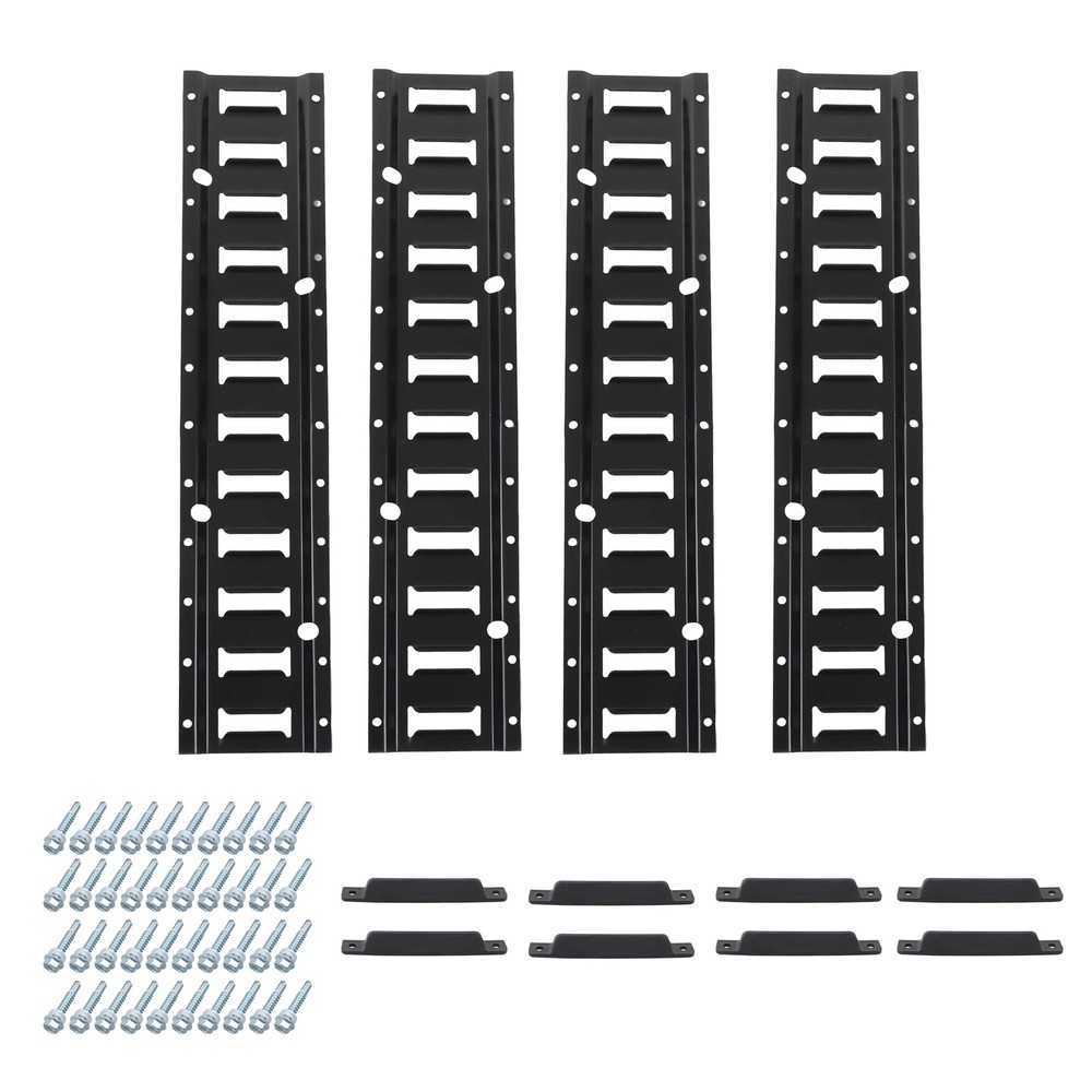 Labwork 12 Pack 2' E Track Tie Down Rails Power Coated E-Tracks For Trailers