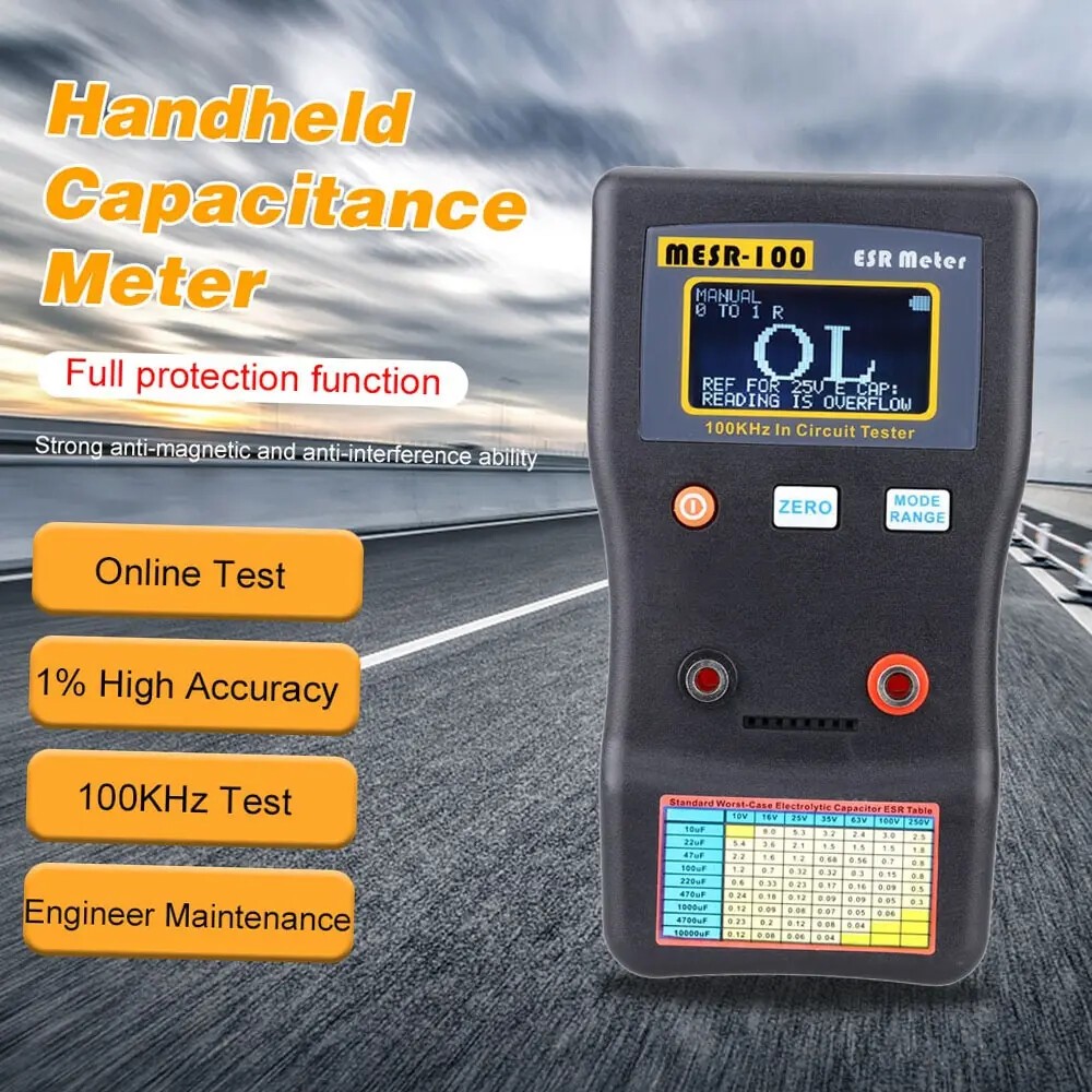MESR-100 ESR/M6013 Multimeter Capacitance Ohm Meter Professional Measuring