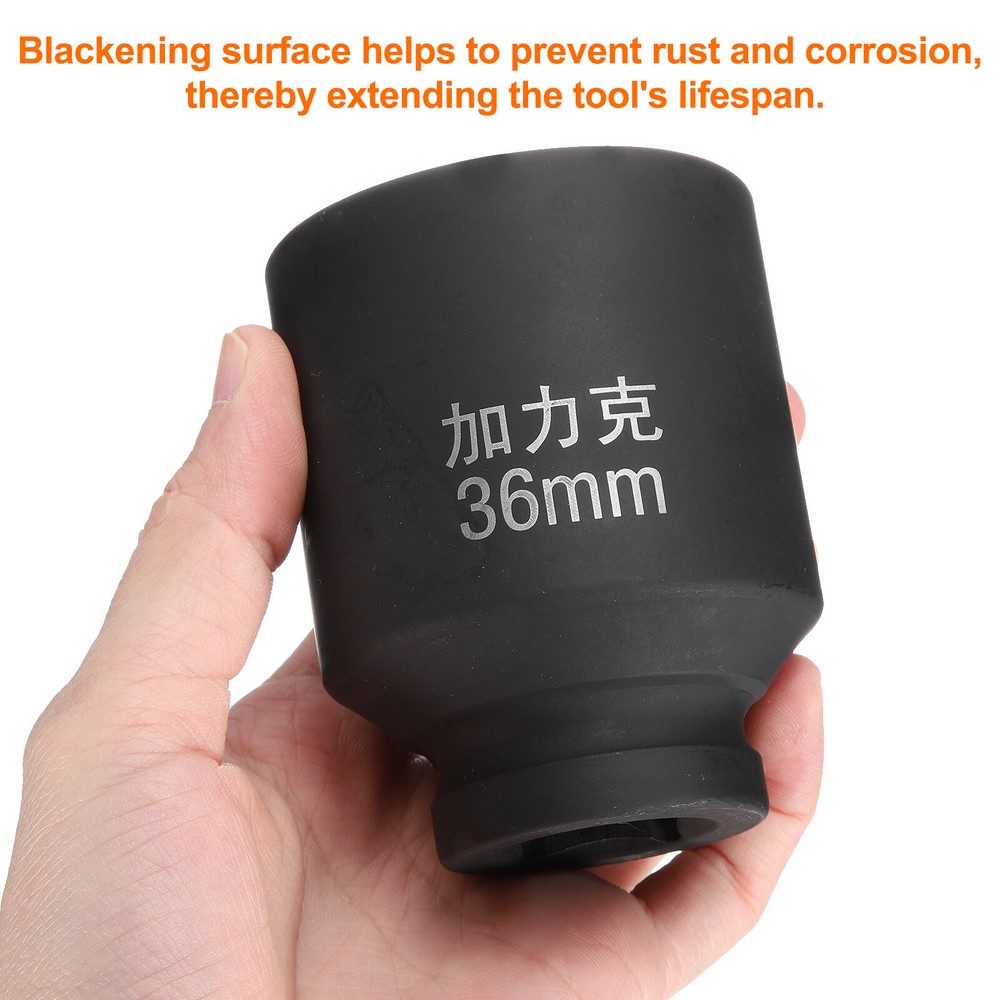 4 Point Square Socket 3/4" Drive 36mm Metric 40CR Square Impact Wheel Socket