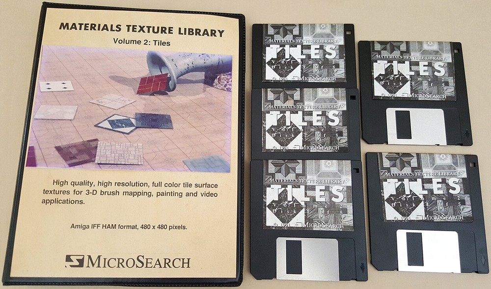 Materials Texture Library Vol2 Tiles - 1991 MicroSearch for Commodore Amiga