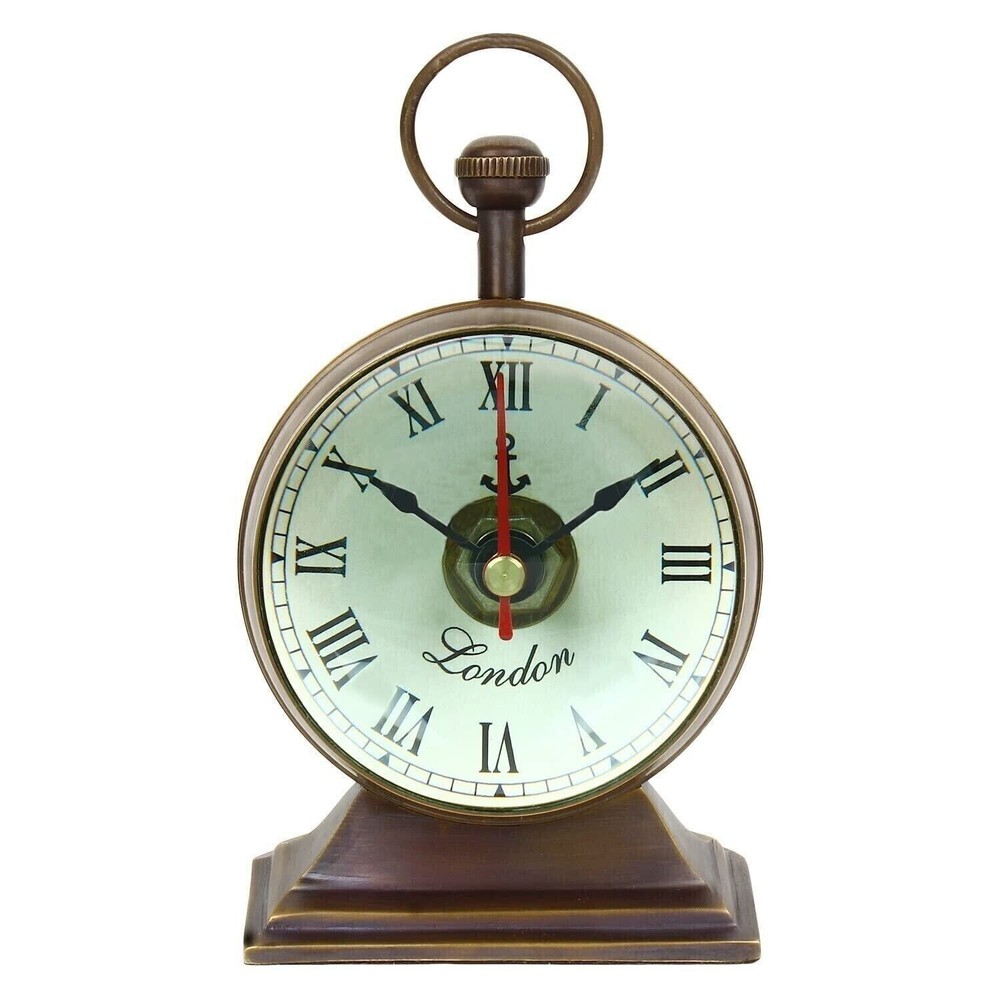 Vintage Maritime Small Table Watch Brass Table Clock Replica Handmade Gift