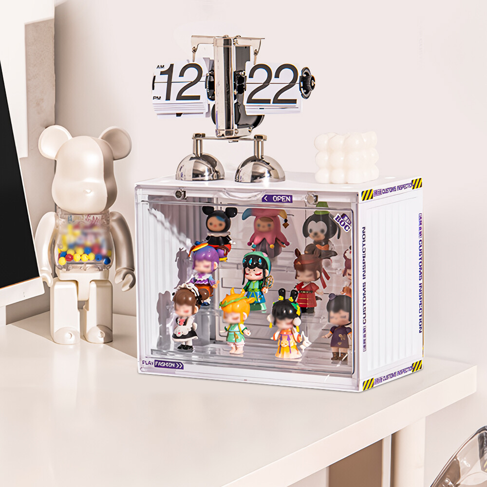 3-Tier Acrylic Display Case Stand Stackable Dustproof Transparent Showcase Box