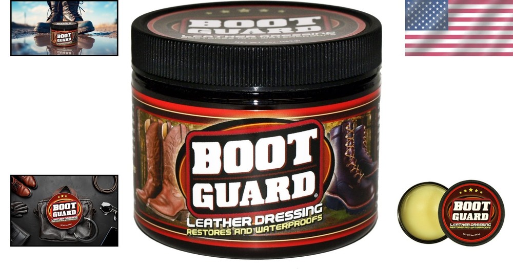 Non-Toxic Leather Dressing - 5oz Jar for Restoring Boots & Jackets Effortlessly