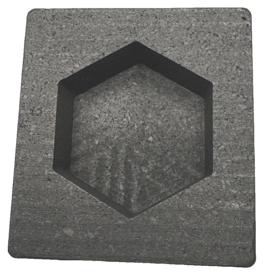 Graphite Ingot Mold For Casting 15 oz Gold Hex