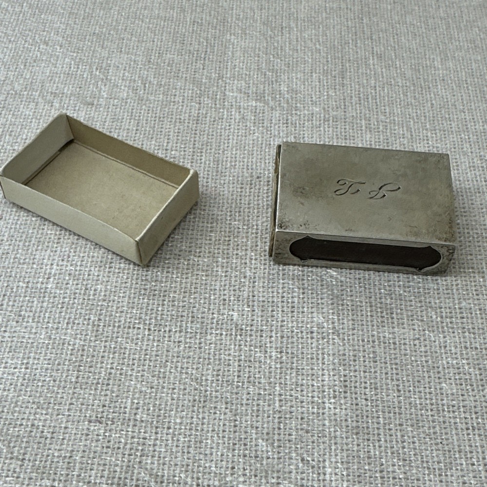 STERLING SILVER MATCHBOX MATCH BOX SAFE HOLDER C