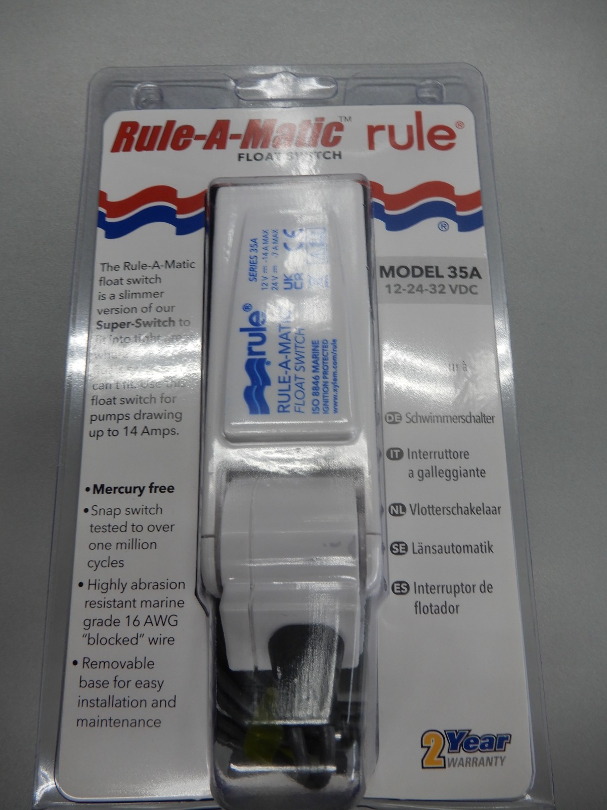 Rule-A-Matic Model 35A  BILGE PUMP Float  Switch