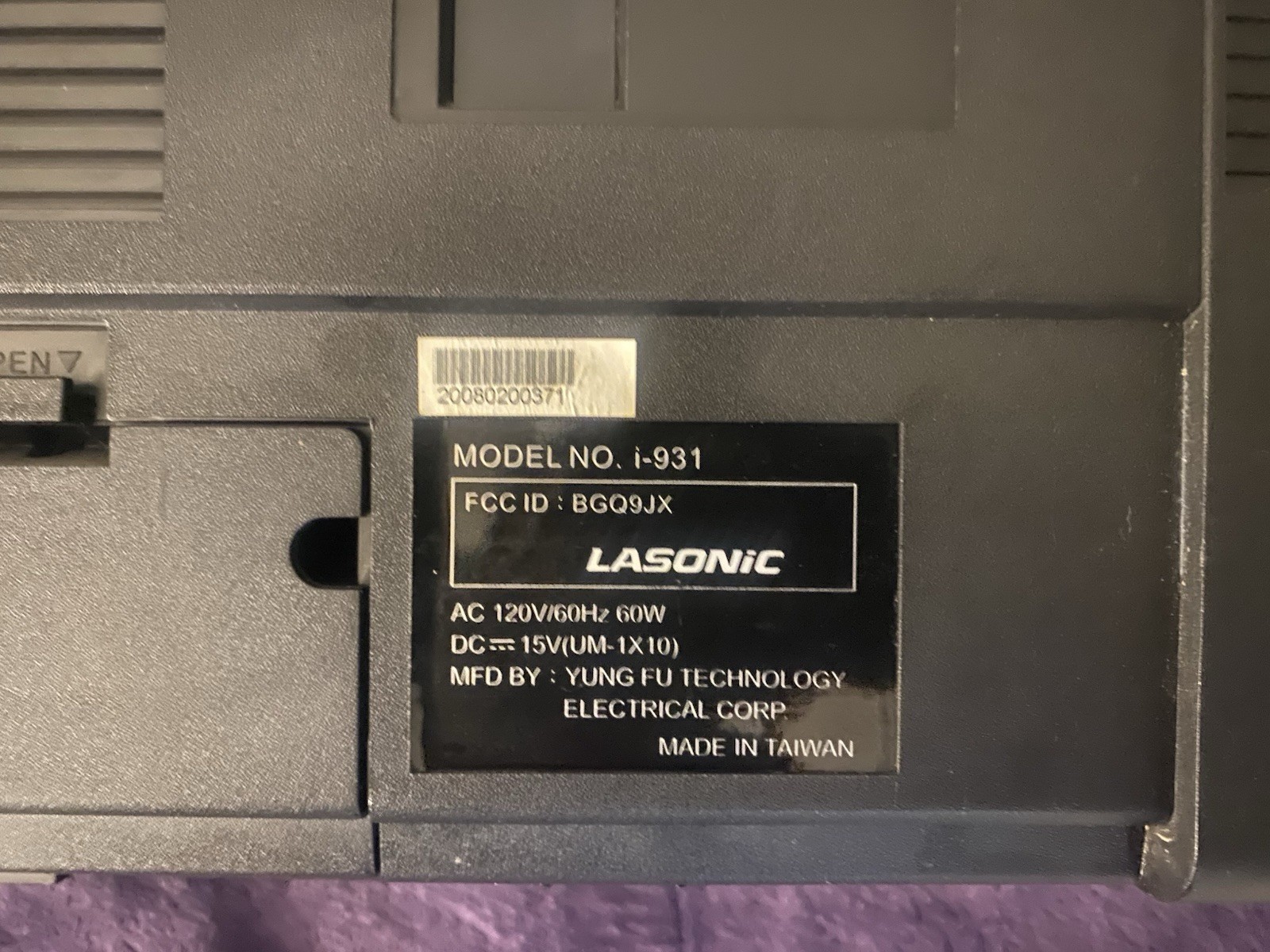 Vintage Lasonic i-931 iPod Vintage Boombox IPOD AUX SD Card USB -Video Demo Read