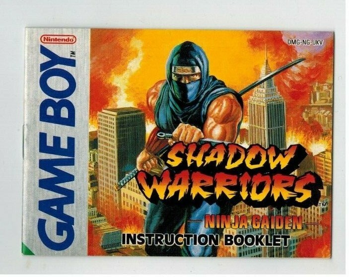 Gameboy Shadow Warriors Instructions Only