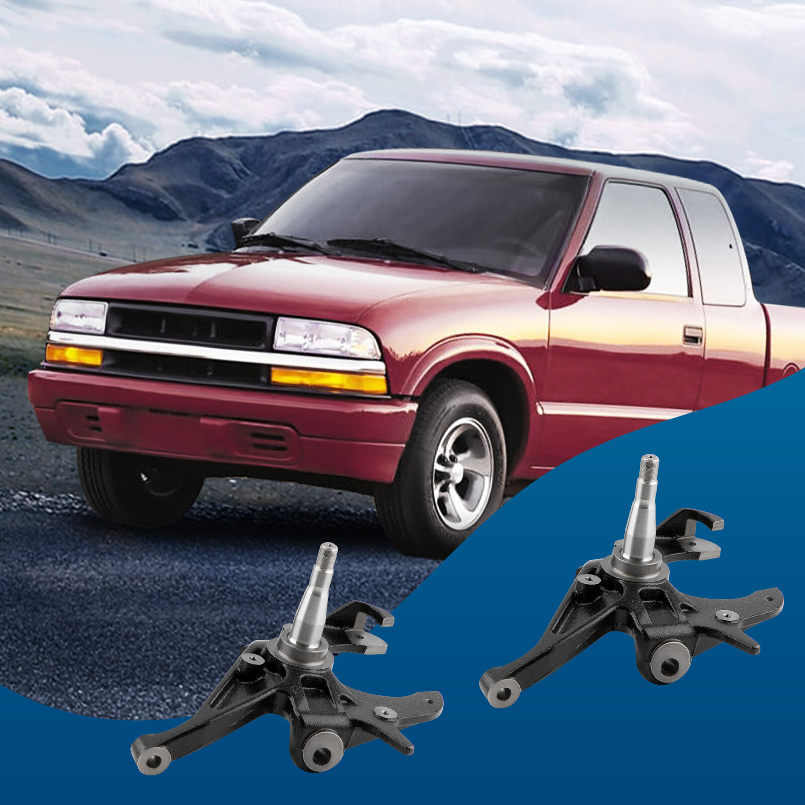 5" / 4" Drop Lowering Kit w/ Spindles & Springs For Chevy S10 2WD V6 1982-2004