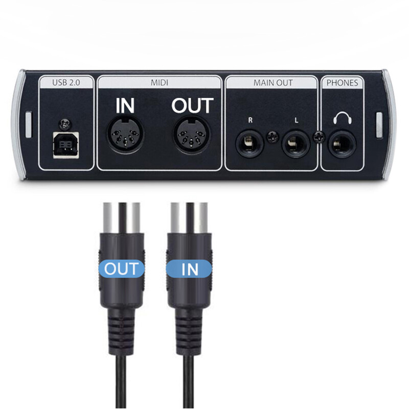 DOREMIDI MIDI to USB C Type-C Interface Cable Adapter 5 Pin Input&Output US