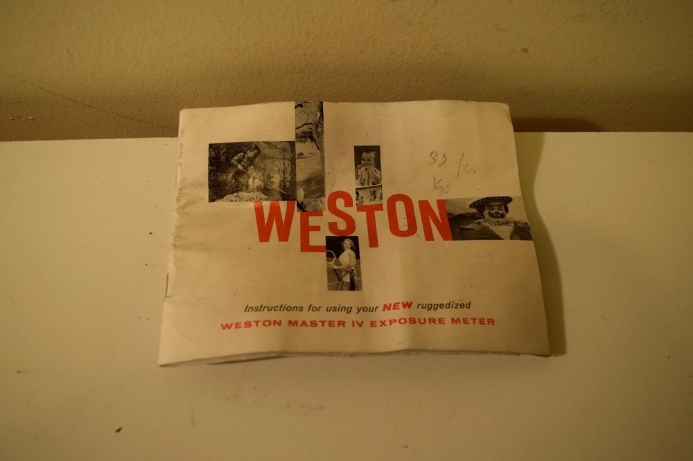 Weston Master IV Exposure Meter  manual only