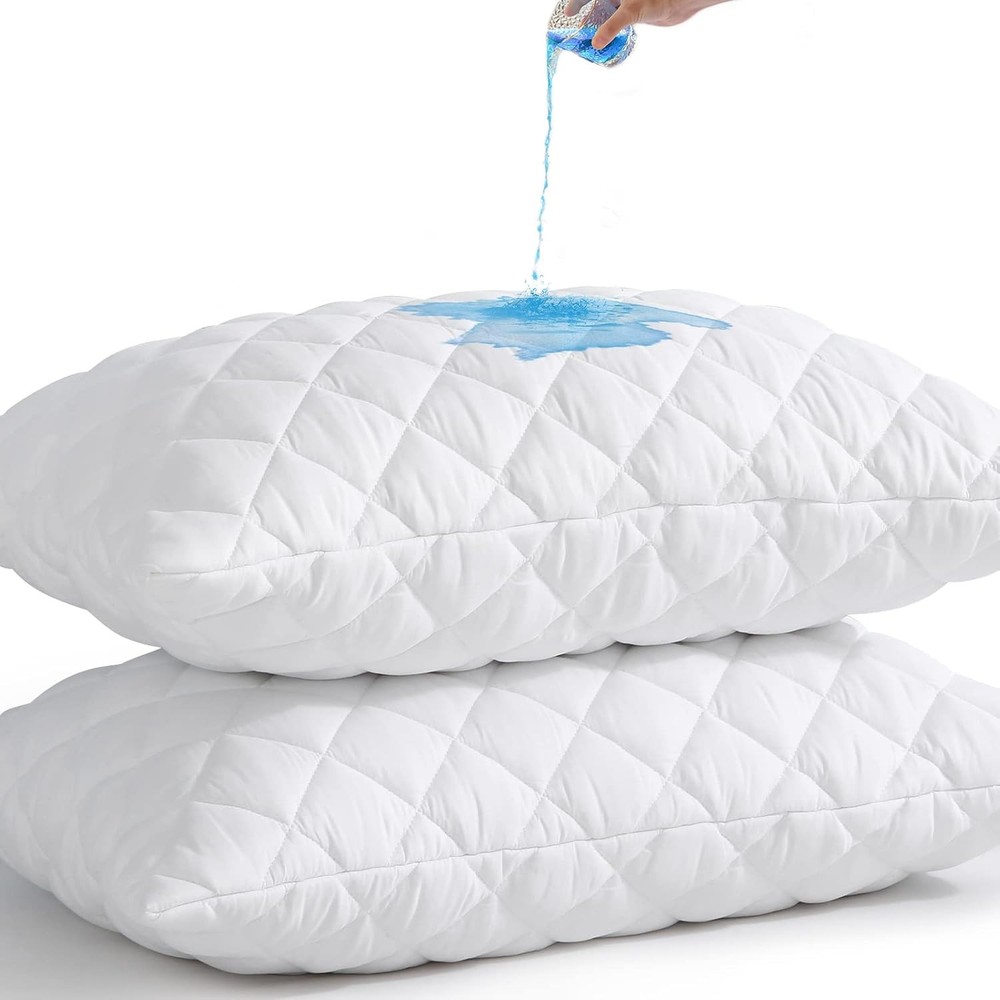 2 Pack Waterproof Pillow Protector Quilted Queen Size(21"X30")