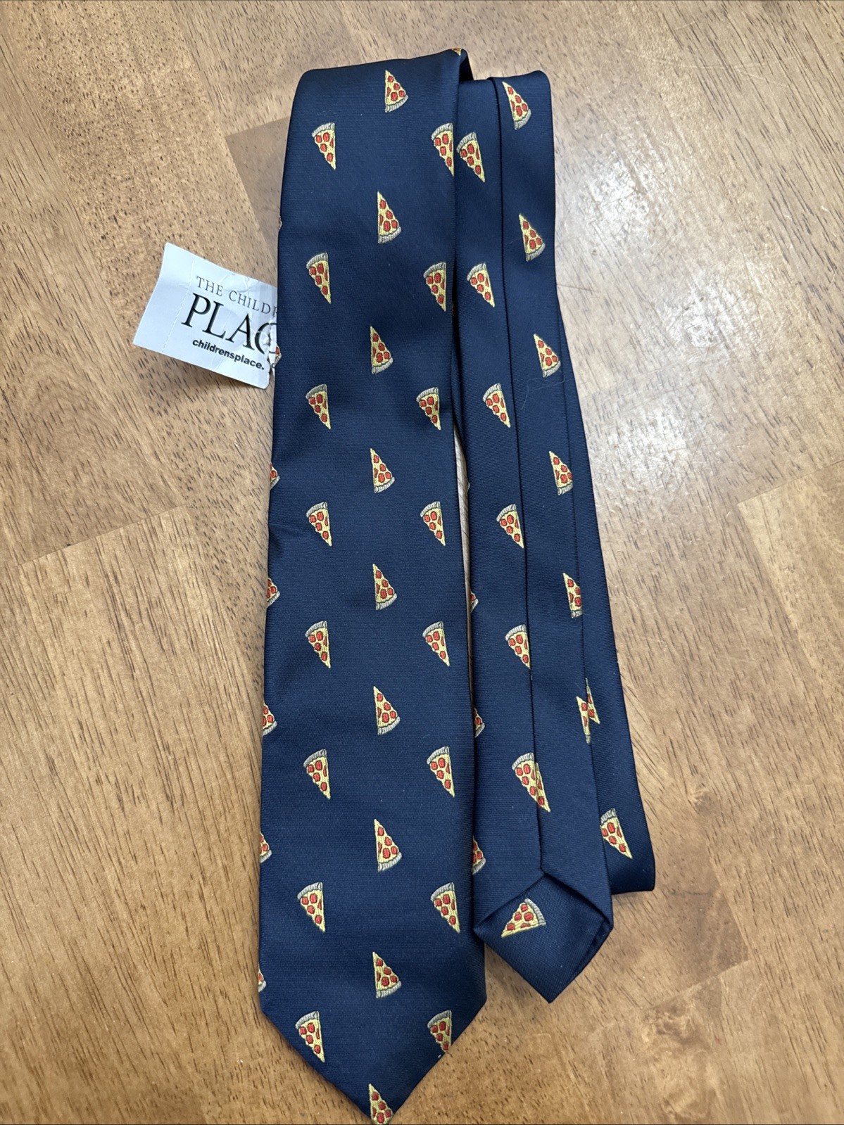 Children Place Boys Pizza Print Navy Novelty Necktie Size 8-14 New w/Tag Fun