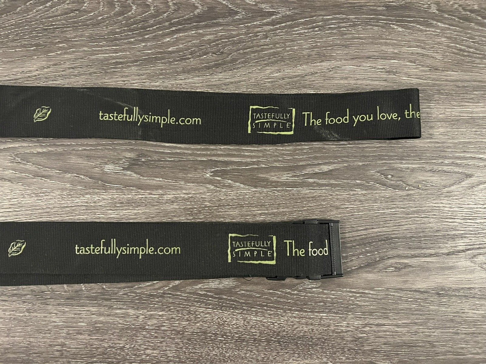 2 TASTEFULLY SIMPLE Adjustable Luggage Strap Baggage Belts - Black