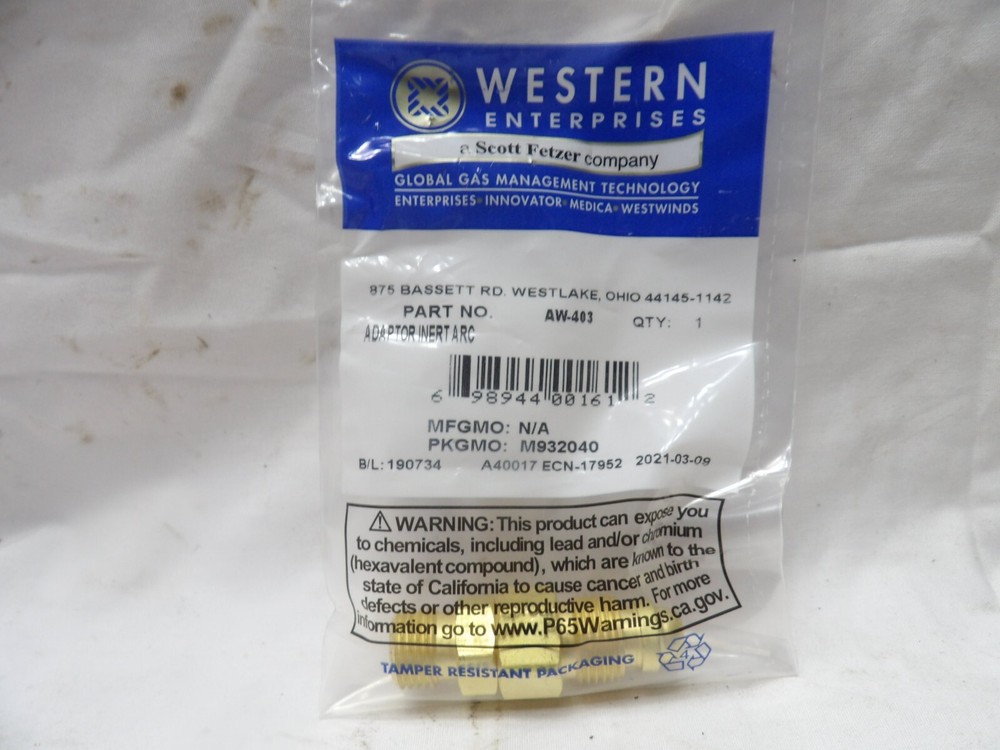 Western Enterprises Adaptor Inert Arc #AW-403