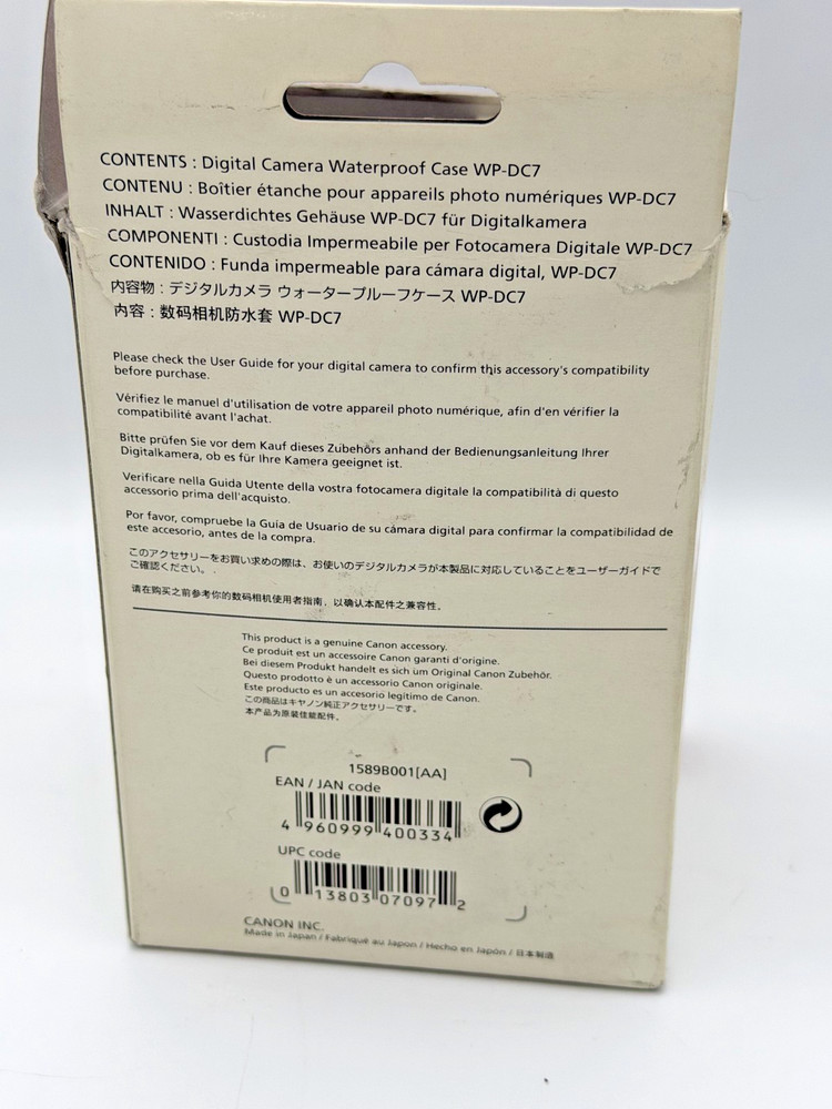 Cannon Digital Camera Clear Waterproof Case WP-DC17 40m /130ft