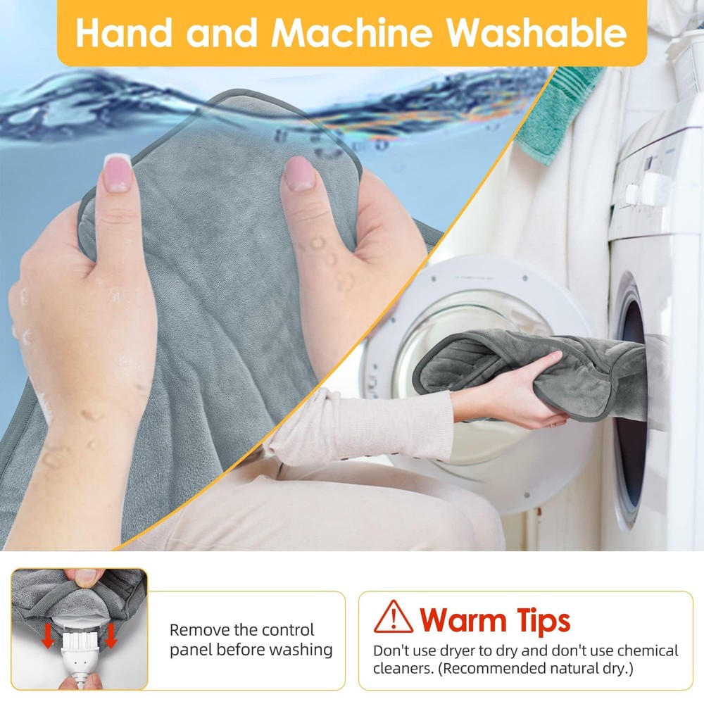 Electric Heated Foot Warmer Pad w Timer Temp Control