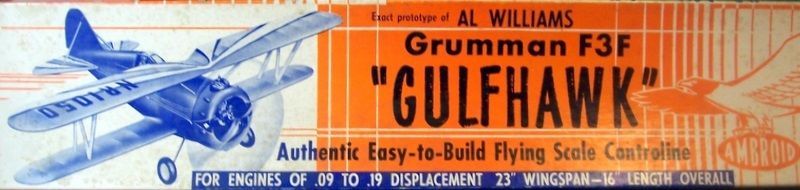 Ambroid GULFHAWK F3F PLAN + CONSTRUCTION ARTICLE & PATTERNS UC Model Airplane