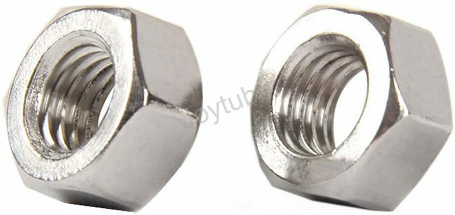 1/2"-13 Hex Lock Nuts Stainless Steel Fasteners - 50 Pack